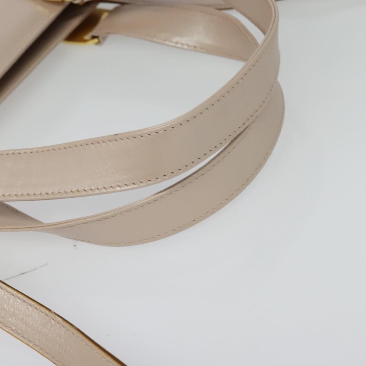 Salvatore Ferragamo Vala Hand Bag Leather 2way Pink Gold Auth 136148