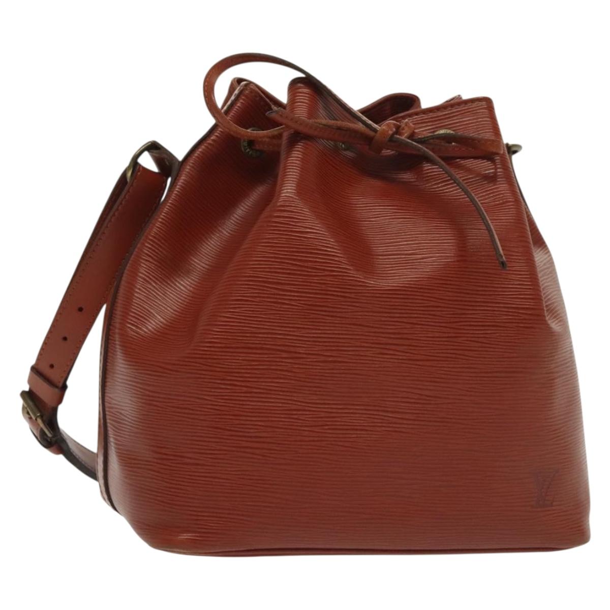 LOUIS VUITTON Epi Petit Noe Shoulder Bag Brown M44103 LV Auth 136152