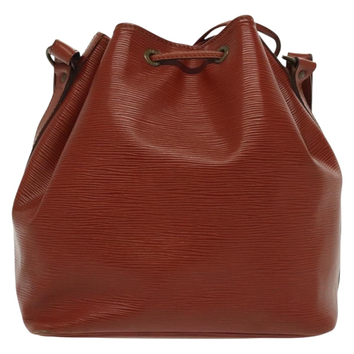 LOUIS VUITTON Epi Petit Noe Shoulder Bag Brown M44103 LV Auth 136152
