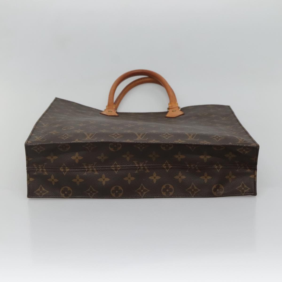 LOUIS VUITTON Monogram Sac Plat Hand Bag M51140 LV Auth 136168