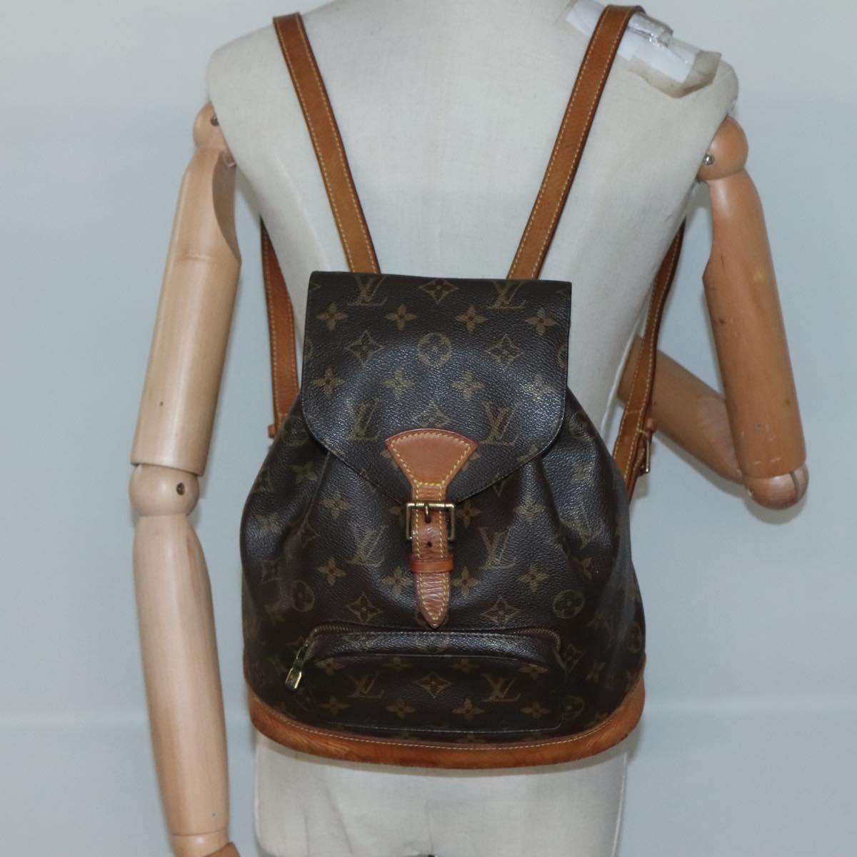 LOUIS VUITTON Monogram Montsouris MM Backpack M51136 LV Auth 136169