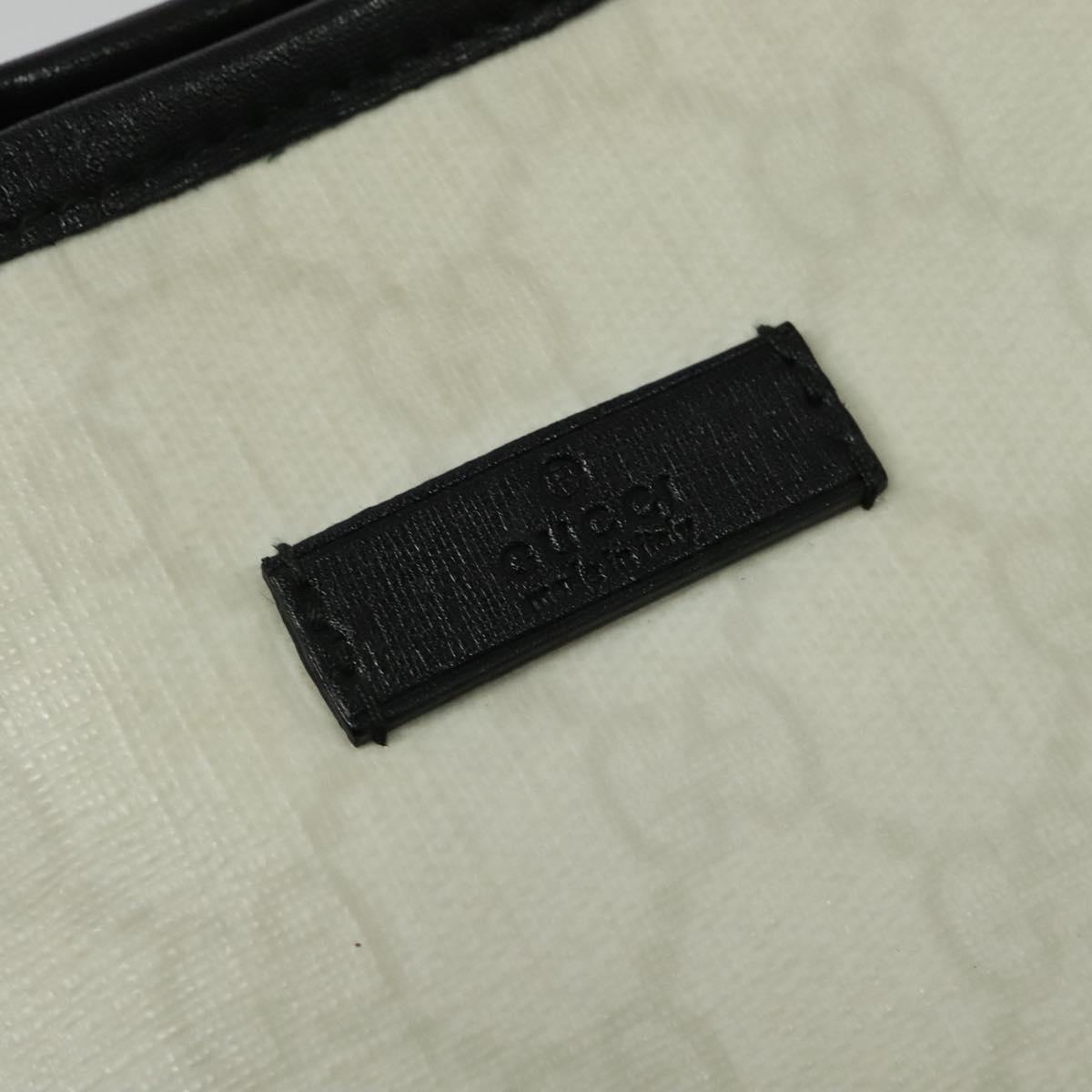 GUCCI GG Supreme Tote Bag PVC White Gold 197953 Auth 136210