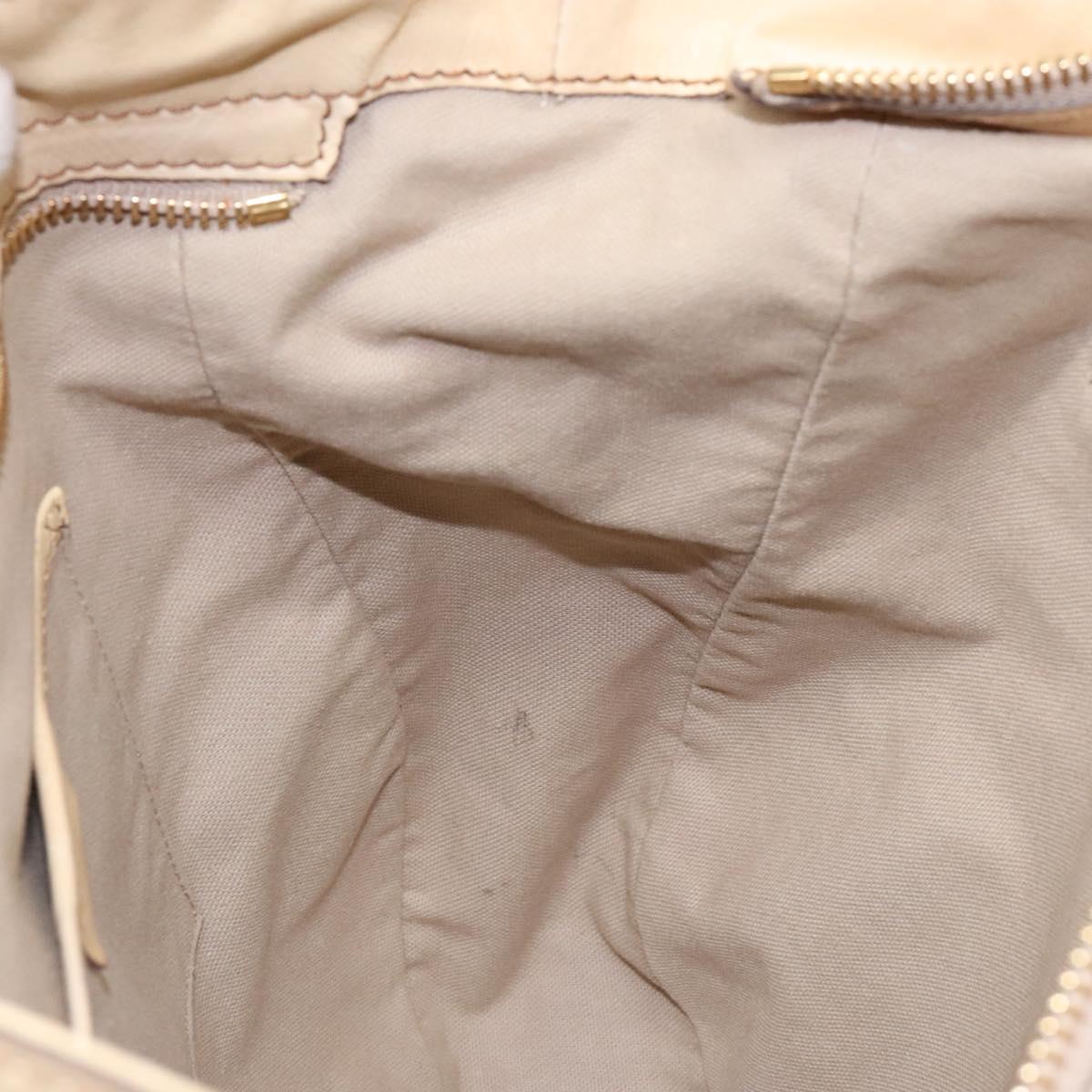 BURBERRY Nova Check Shoulder Bag Canvas Beige Auth 136215