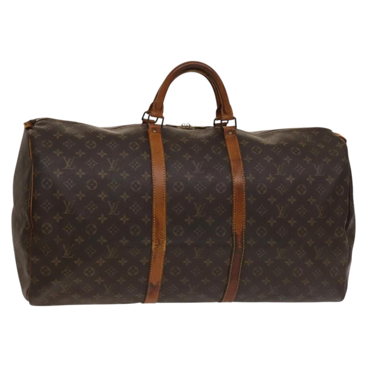 LOUIS VUITTON Monogram Keepall 60 Boston Bag M41422 LV Auth 136229