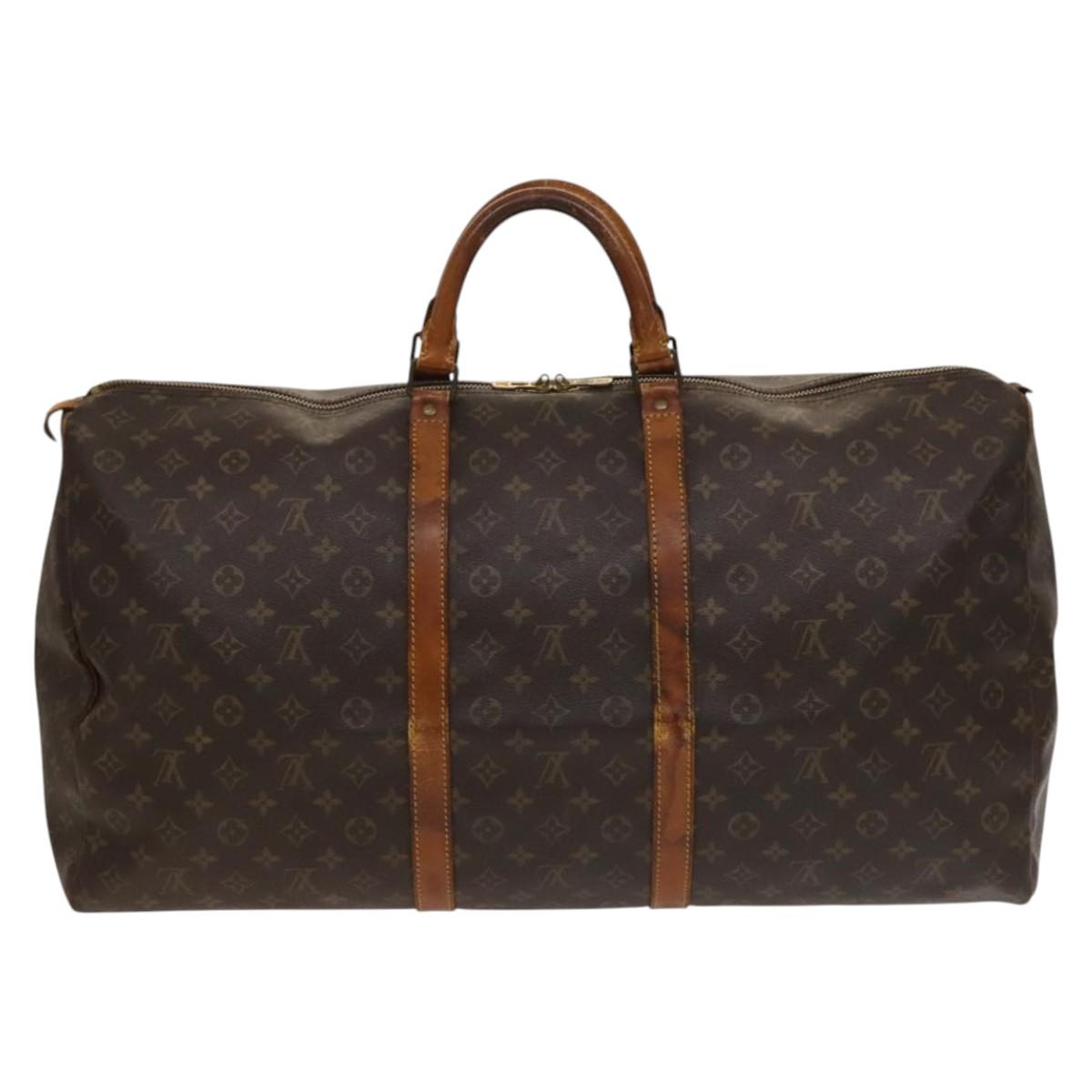 LOUIS VUITTON Monogram Keepall 60 Boston Bag M41422 LV Auth 136229