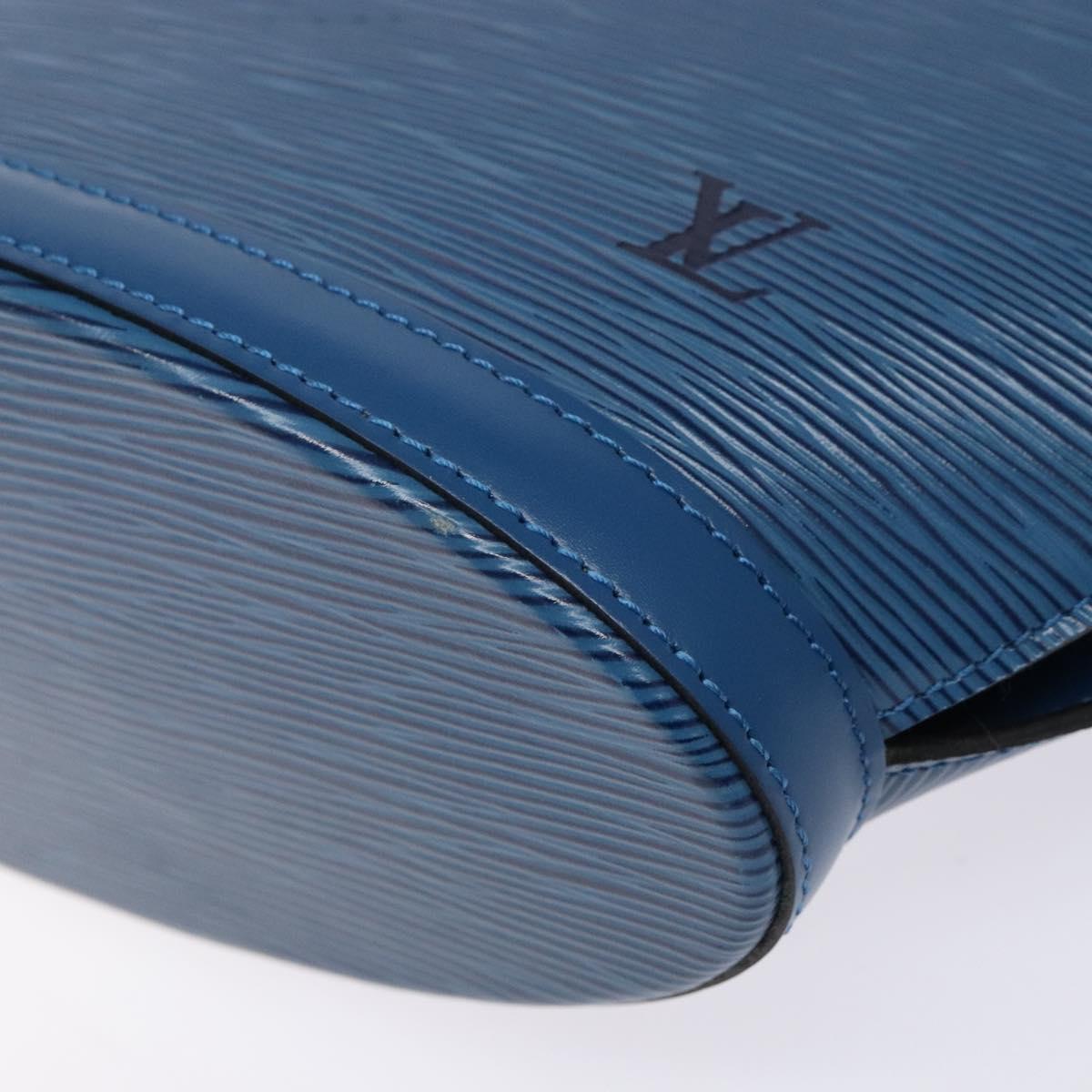 LOUIS VUITTON Epi Saint Jacques Poignees Long Hand Bag Blue M52265 Auth 136234