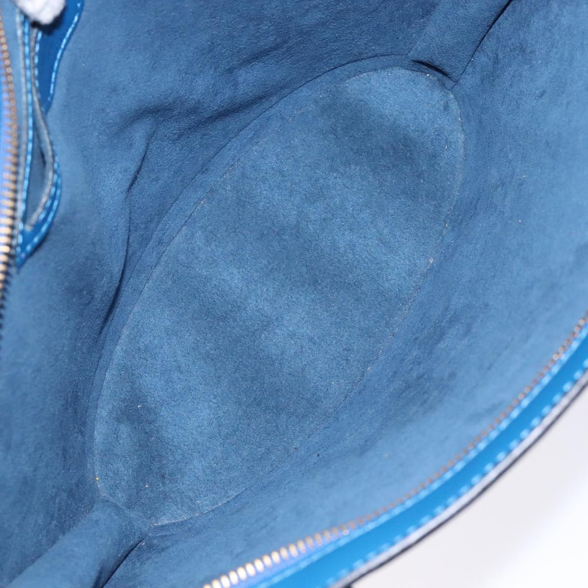 LOUIS VUITTON Epi Saint Jacques Poignees Long Hand Bag Blue M52265 Auth 136234