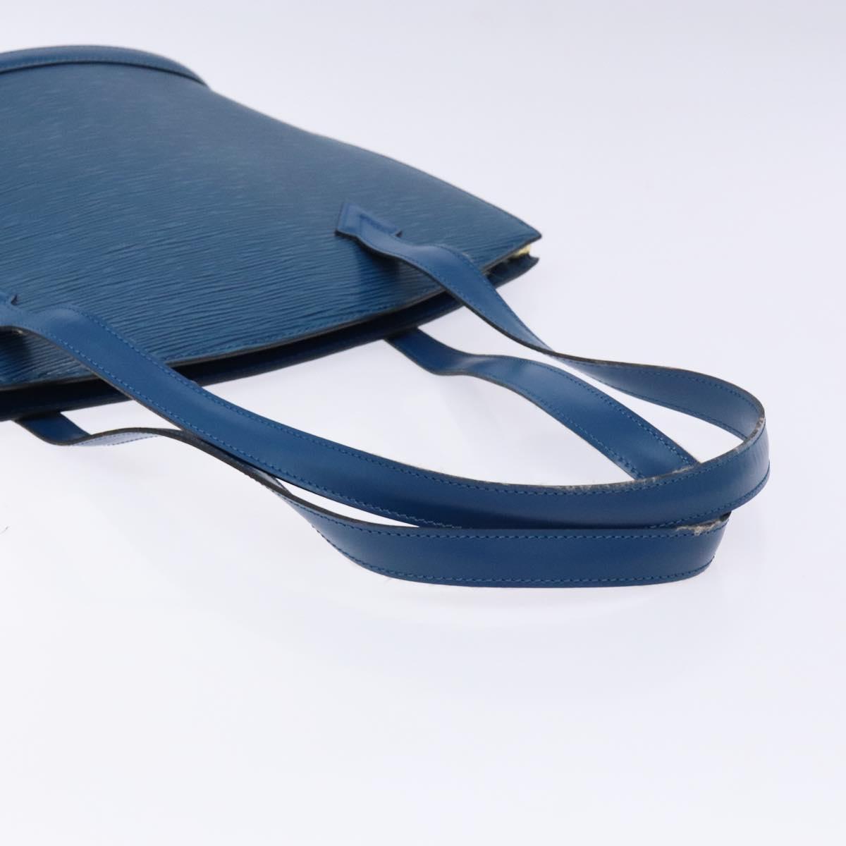 LOUIS VUITTON Epi Saint Jacques Poignees Long Hand Bag Blue M52265 Auth 136234