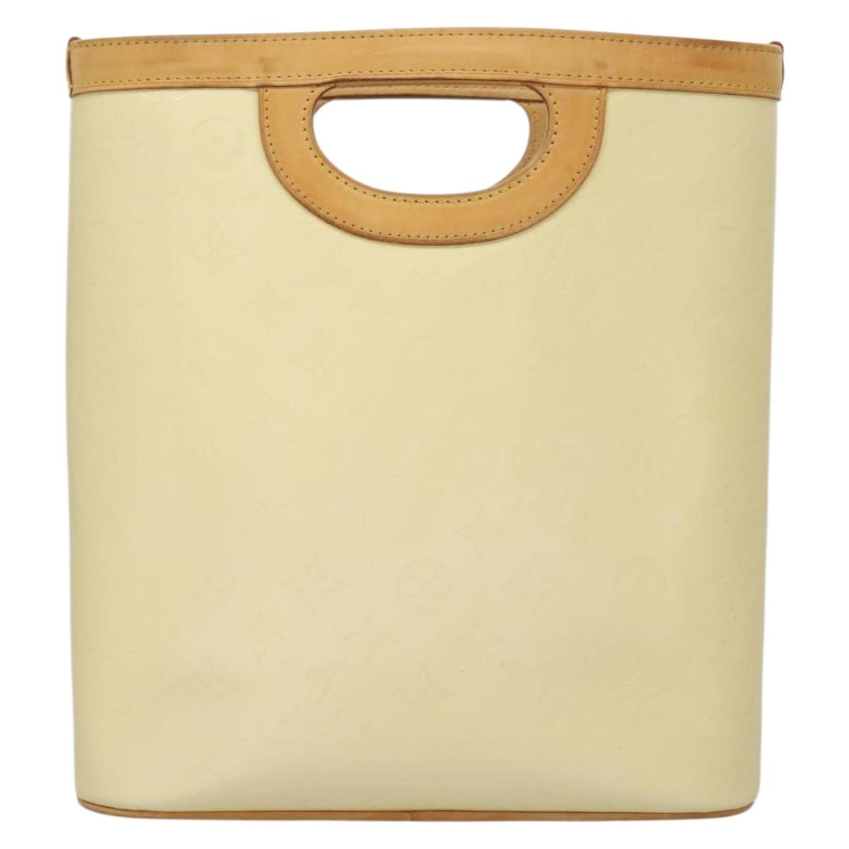 LOUIS VUITTON Vernis Stillwood Vertical Hand Bag Perle M91366 LV Auth 136236