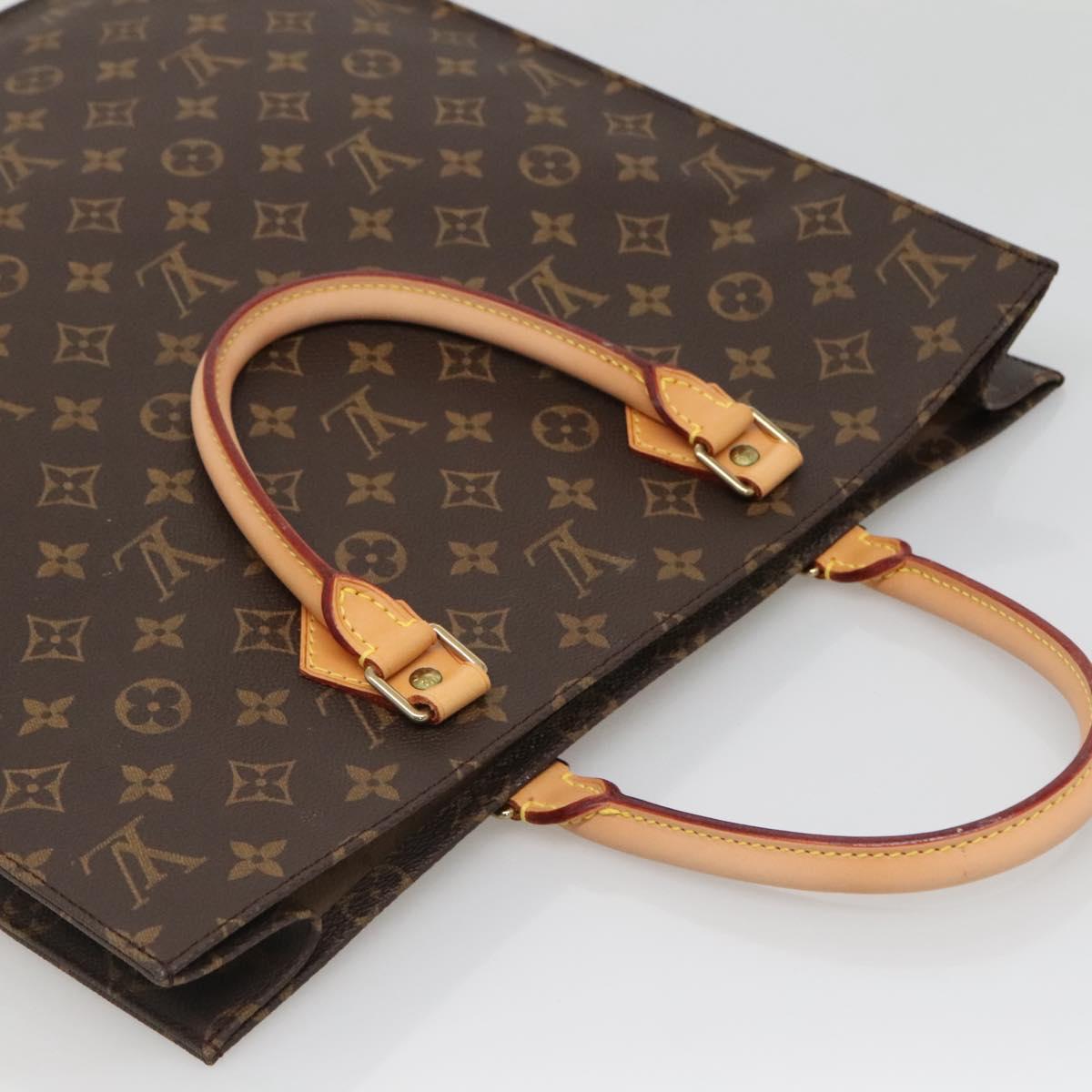 LOUIS VUITTON Monogram Sac Plat Hand Bag M51140 LV Auth 136244