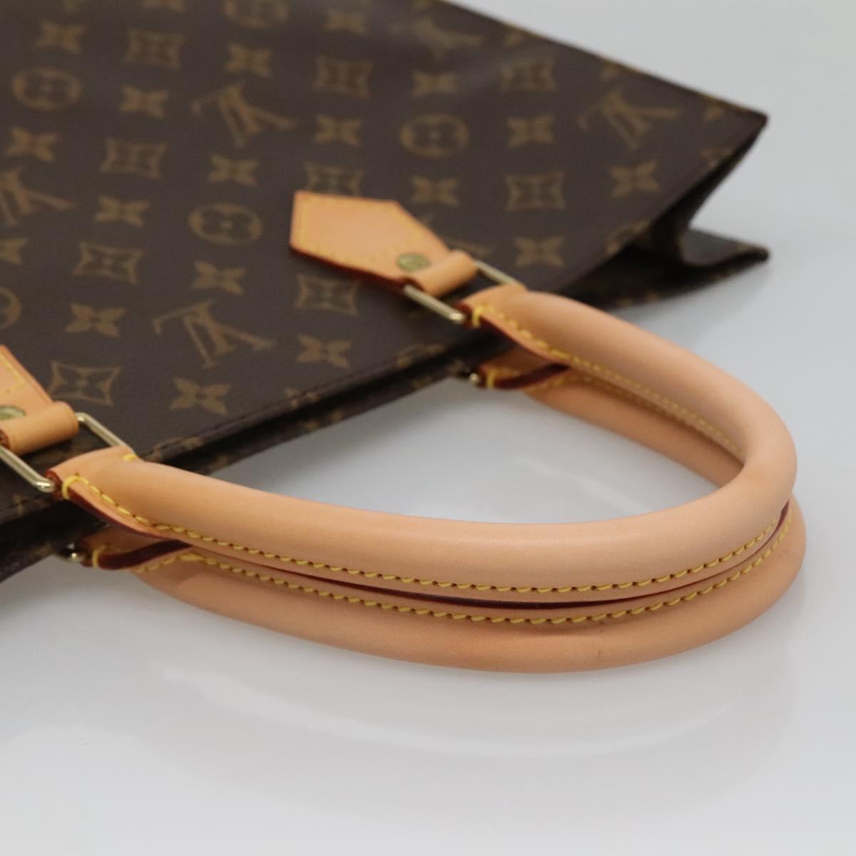 LOUIS VUITTON Monogram Sac Plat Hand Bag M51140 LV Auth 136244