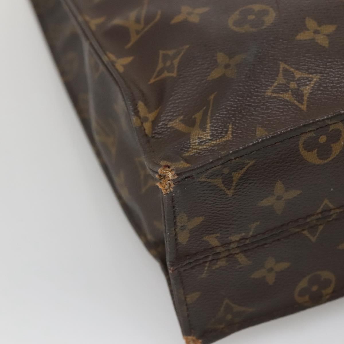 LOUIS VUITTON Monogram Sac Plat Hand Bag M51140 LV Auth 136246