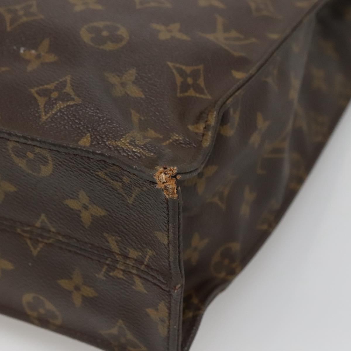 LOUIS VUITTON Monogram Sac Plat Hand Bag M51140 LV Auth 136246