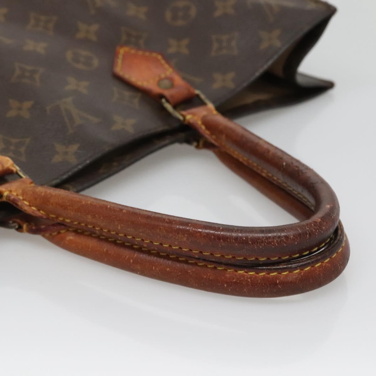 LOUIS VUITTON Monogram Sac Plat Hand Bag M51140 LV Auth 136246
