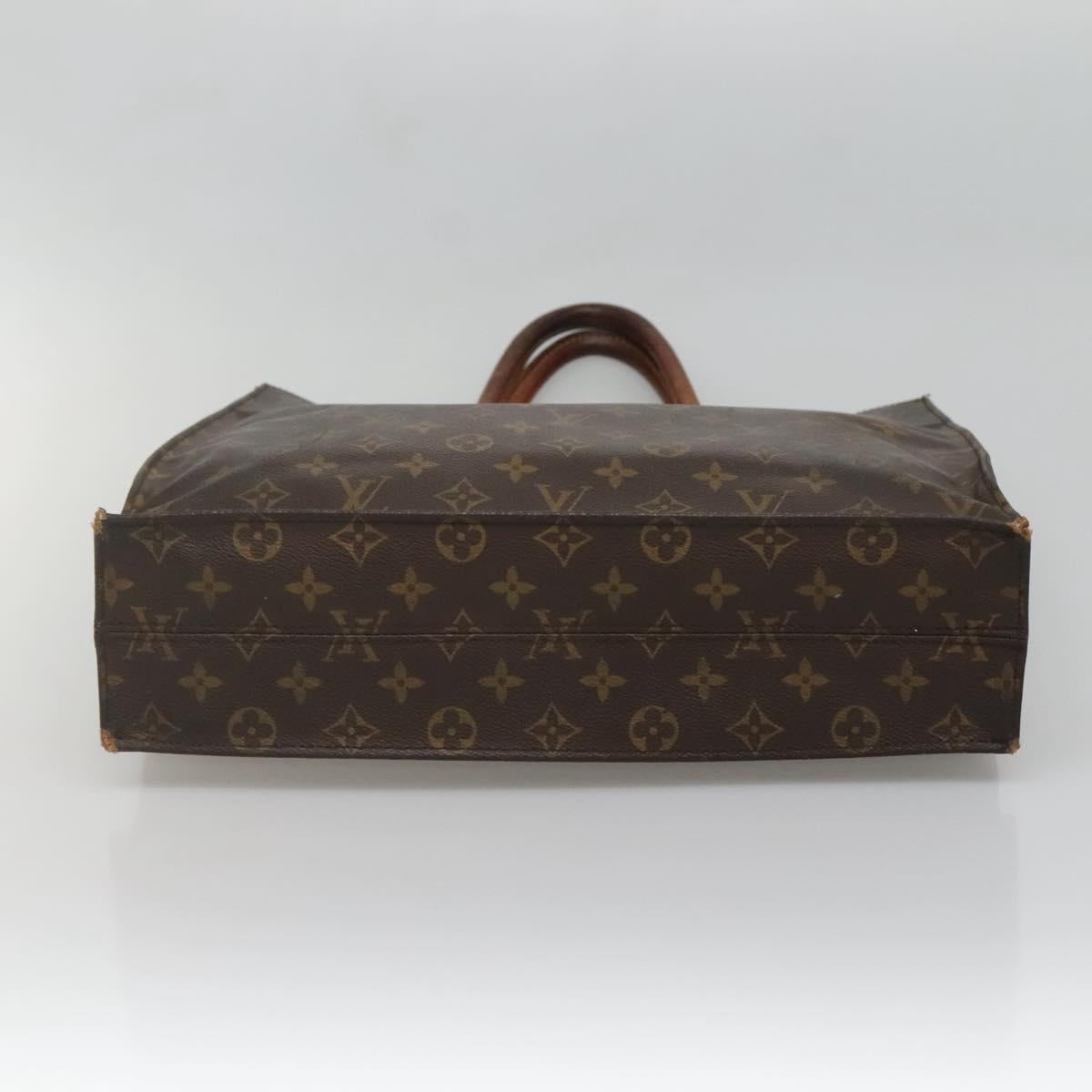 LOUIS VUITTON Monogram Sac Plat Hand Bag M51140 LV Auth 136246