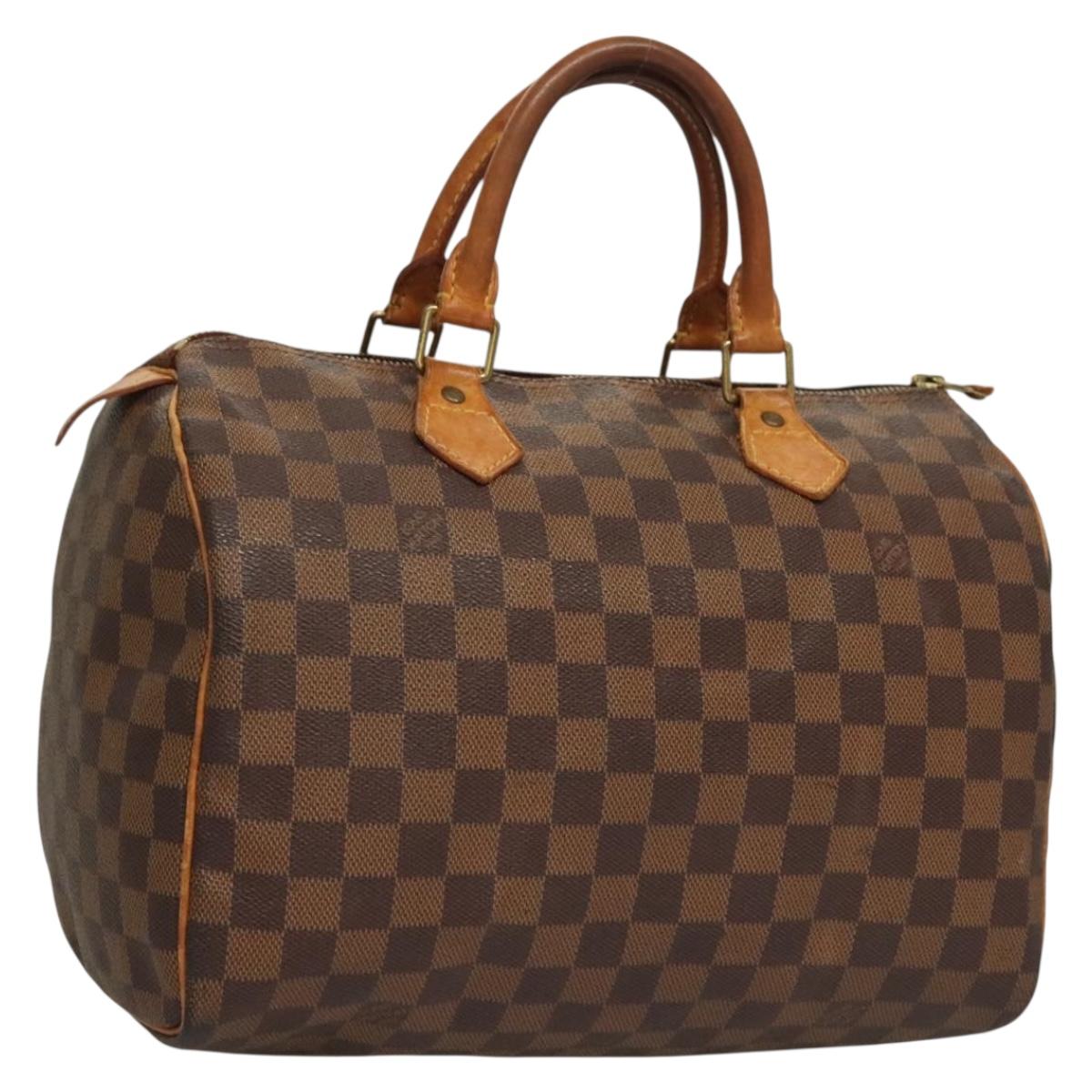 LOUIS VUITTON Damier Ebene Speedy 30 Hand Bag N41364 LV Auth 136254