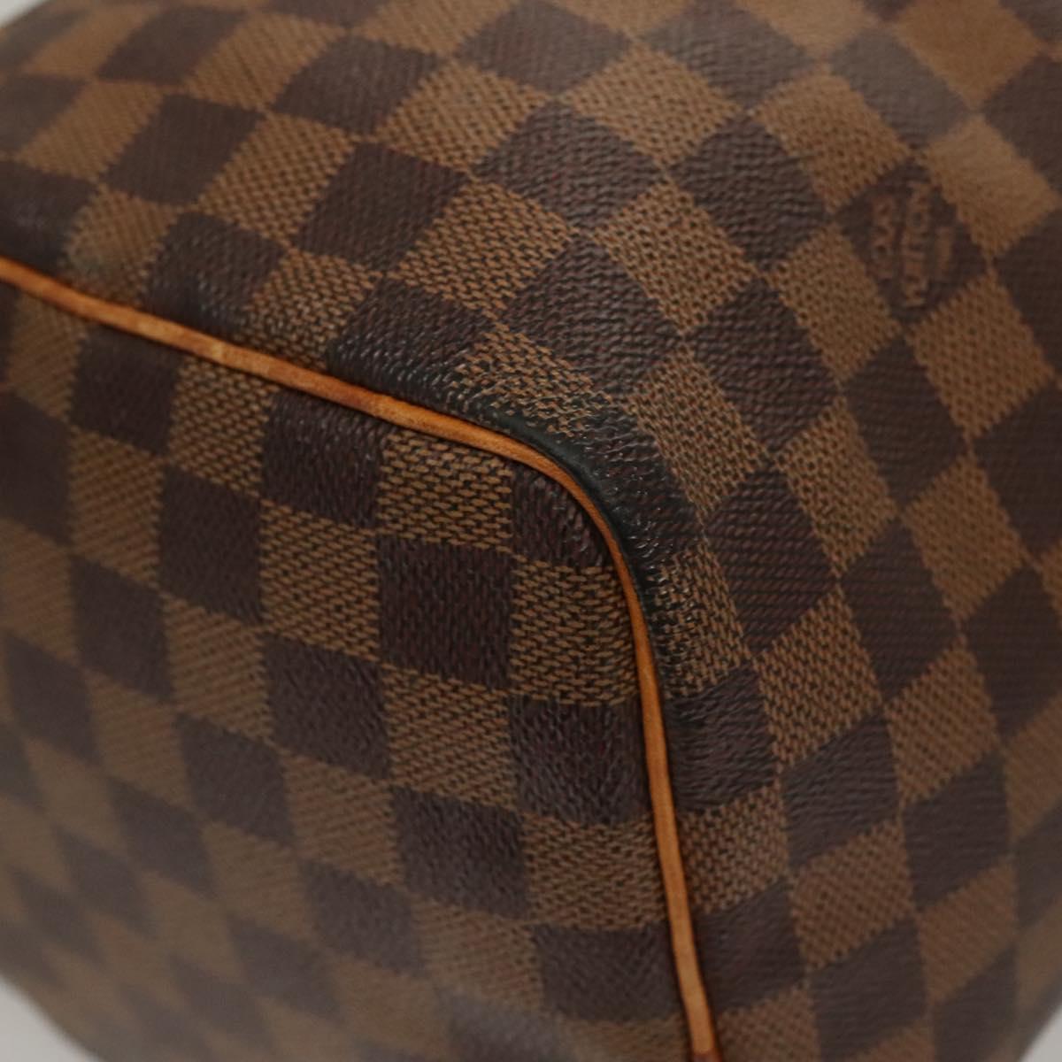 LOUIS VUITTON Damier Ebene Speedy 30 Hand Bag N41364 LV Auth 136254
