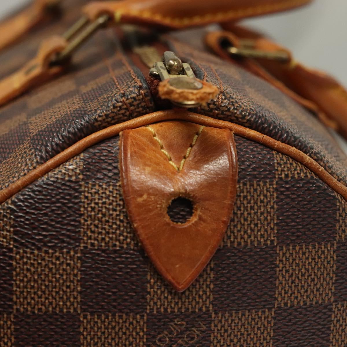 LOUIS VUITTON Damier Ebene Speedy 30 Hand Bag N41364 LV Auth 136254