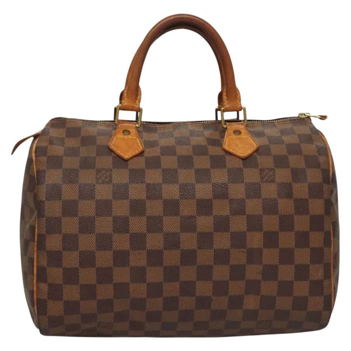 LOUIS VUITTON Damier Ebene Speedy 30 Hand Bag N41364 LV Auth 136254