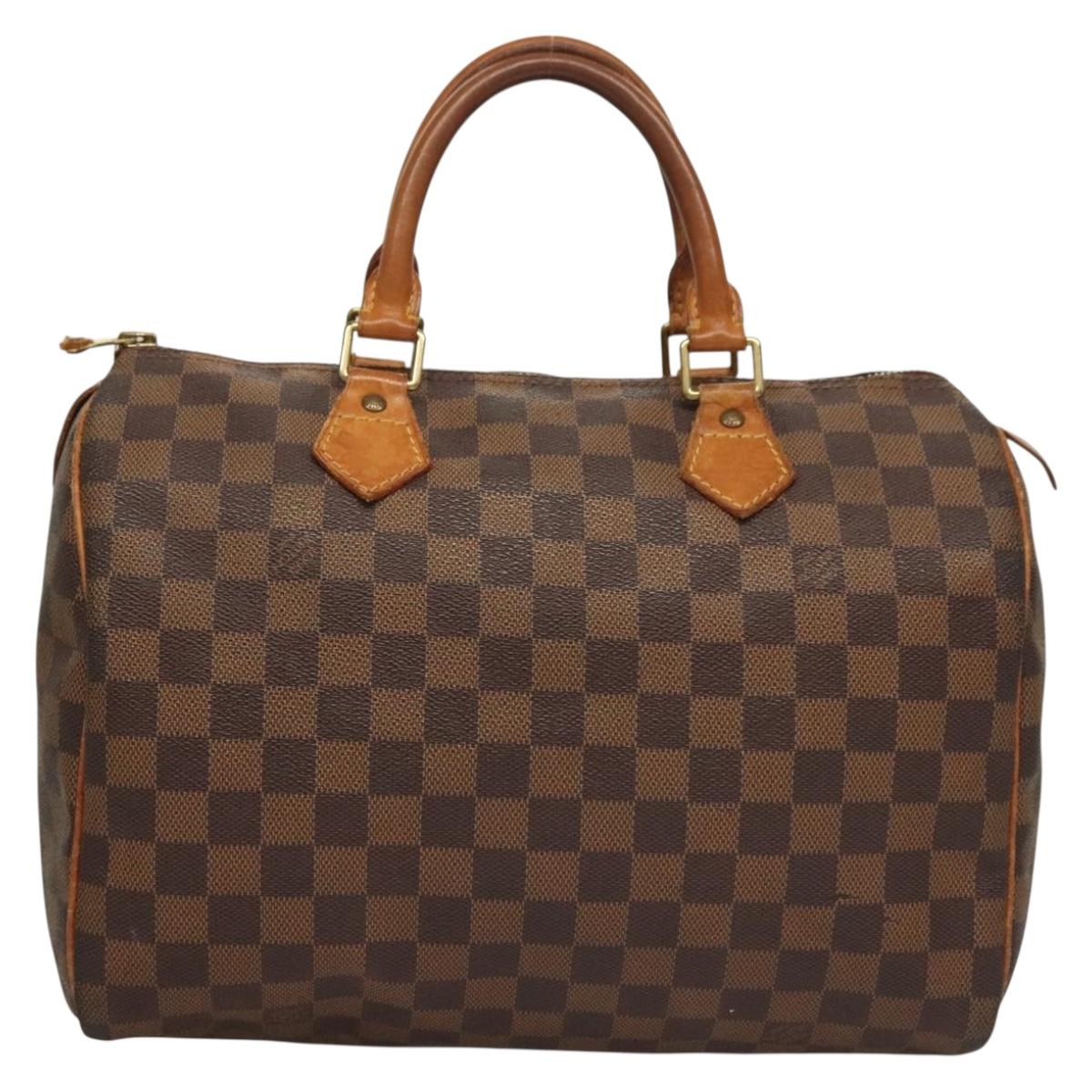 LOUIS VUITTON Damier Ebene Speedy 30 Hand Bag N41364 LV Auth 136254