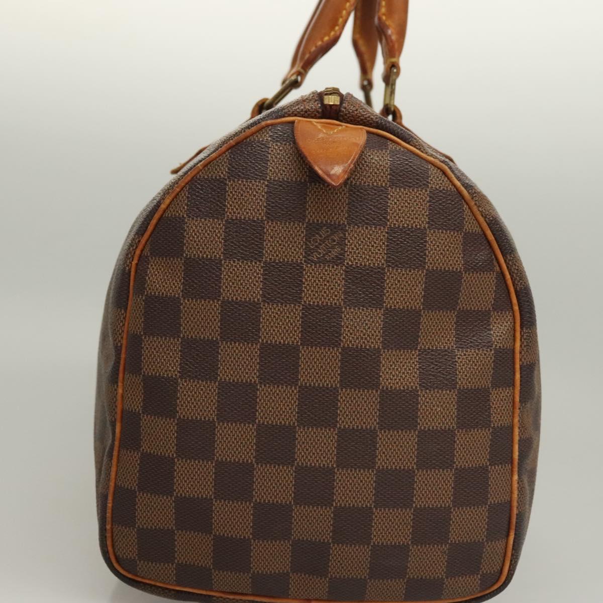 LOUIS VUITTON Damier Ebene Speedy 30 Hand Bag N41364 LV Auth 136254