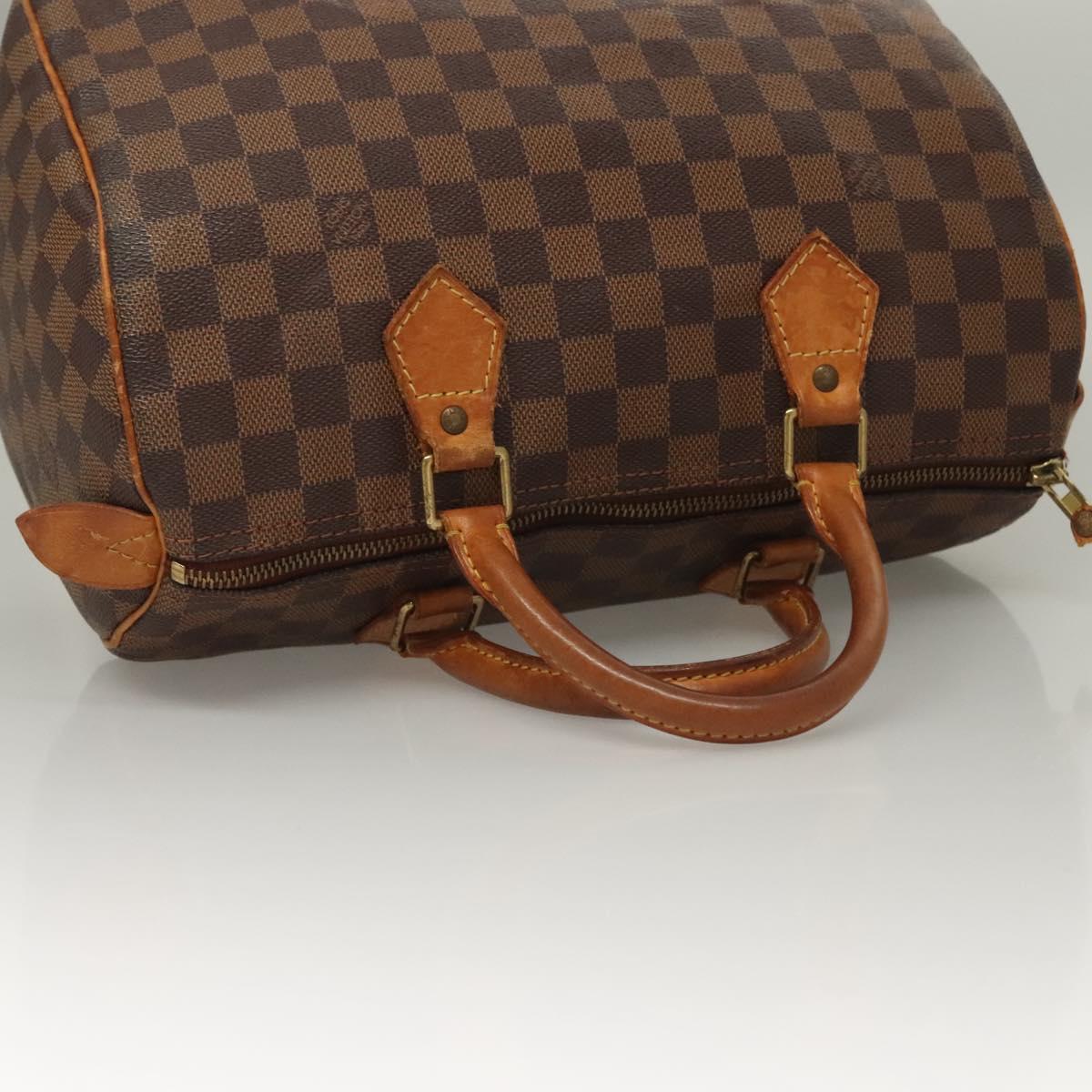 LOUIS VUITTON Damier Ebene Speedy 30 Hand Bag N41364 LV Auth 136254