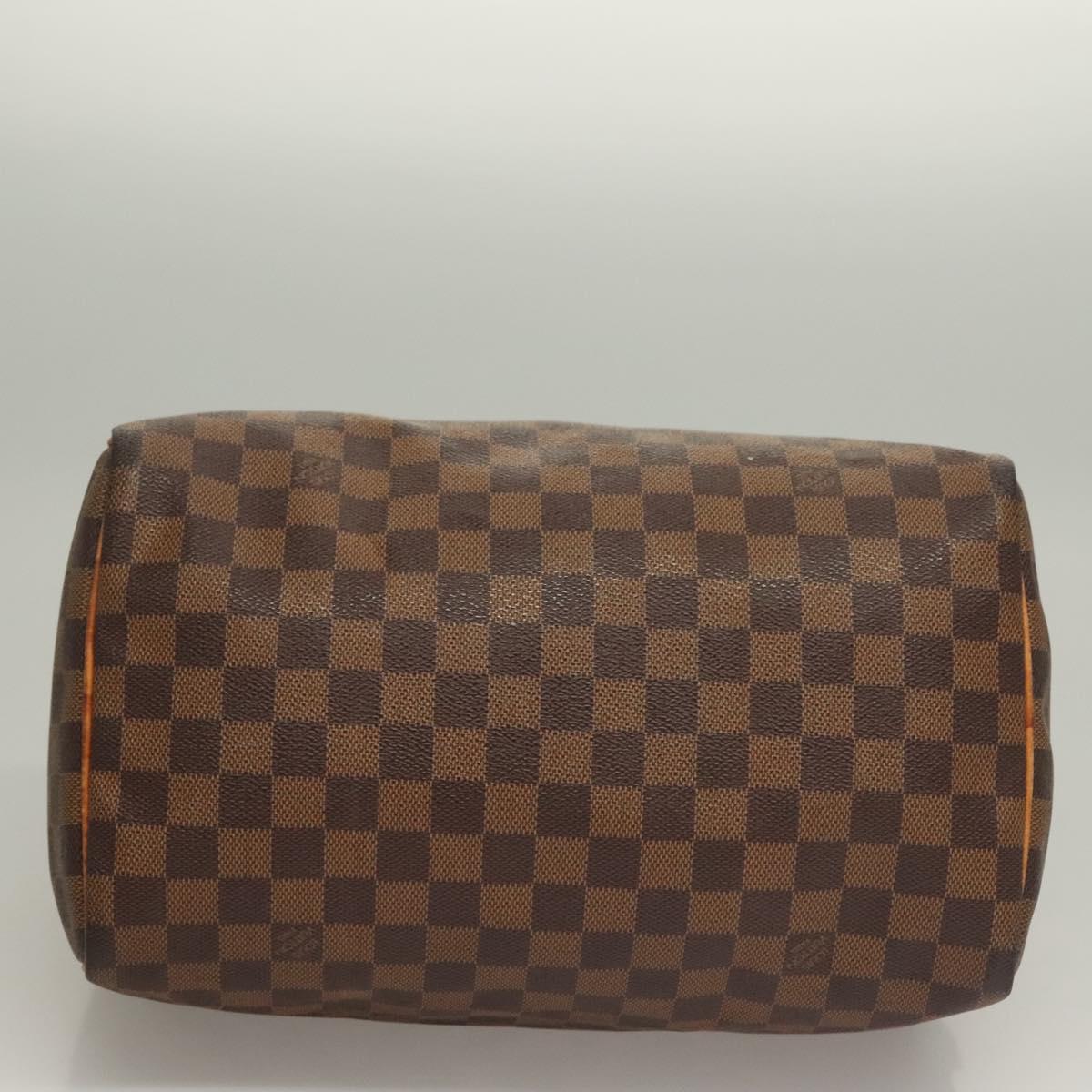 LOUIS VUITTON Damier Ebene Speedy 30 Hand Bag N41364 LV Auth 136254