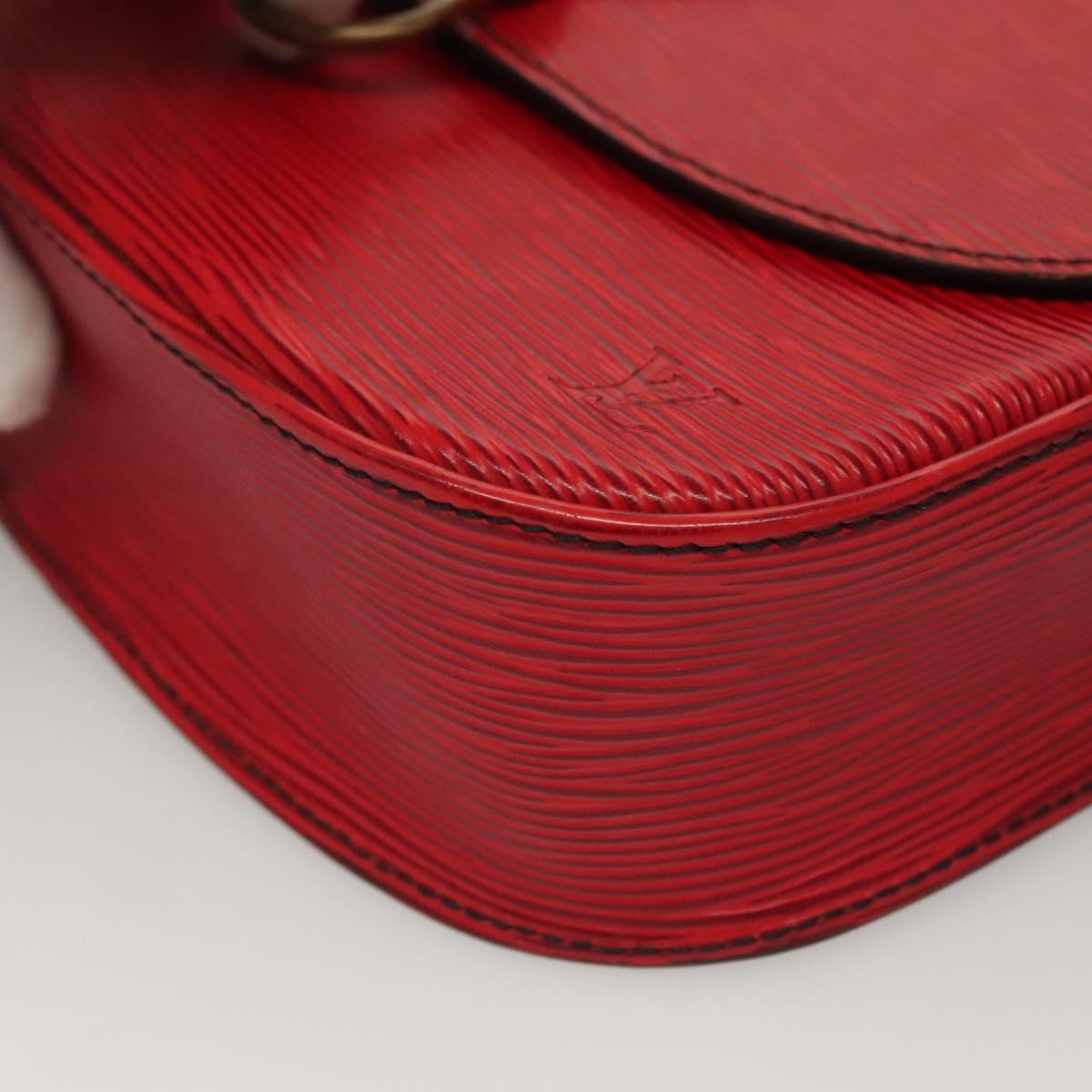 LOUIS VUITTON Epi Saint Cloud GM Shoulder Bag Red M52197 LV Auth 136259
