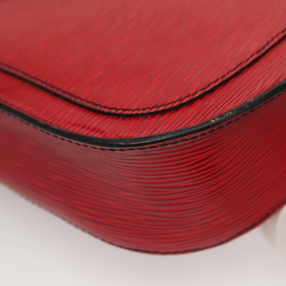 LOUIS VUITTON Epi Saint Cloud GM Shoulder Bag Red M52197 LV Auth 136259