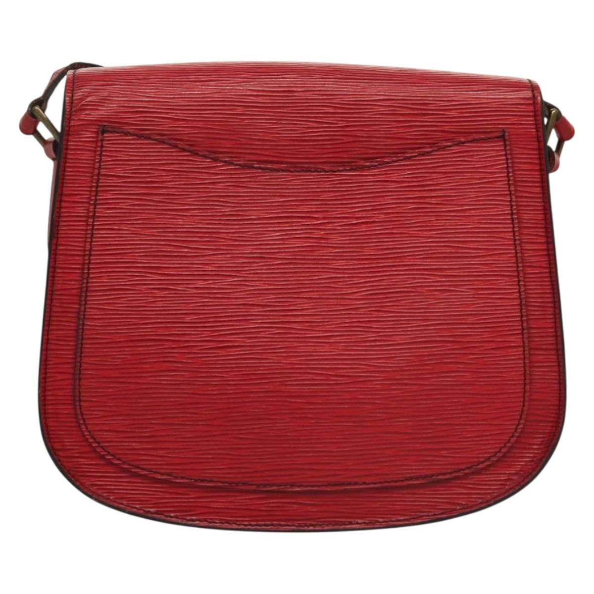 LOUIS VUITTON Epi Saint Cloud GM Shoulder Bag Red M52197 LV Auth 136259