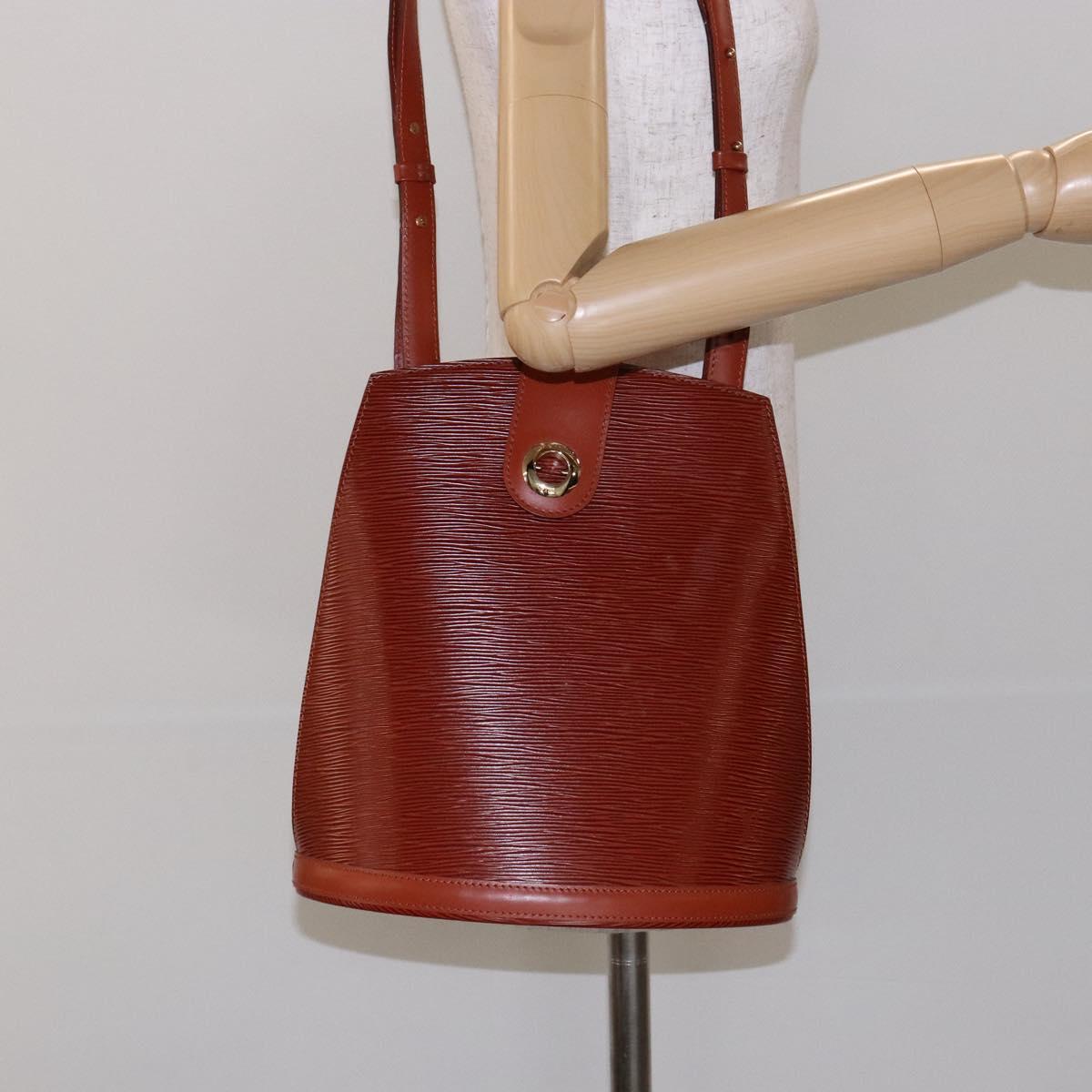 LOUIS VUITTON Epi Cluny Shoulder Bag Brown M52253 LV Auth 136260