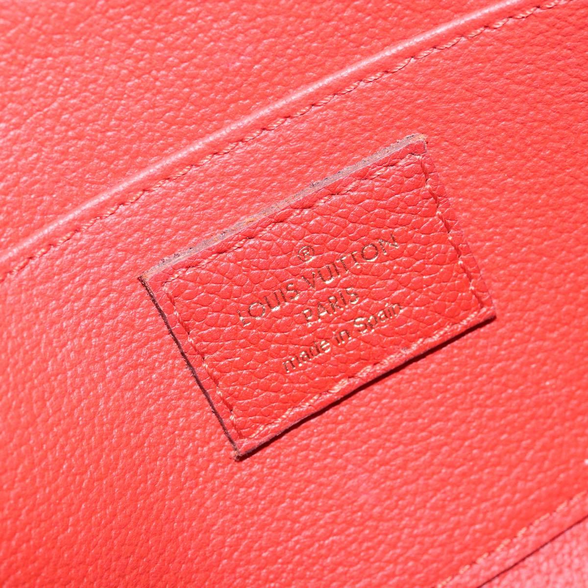 LOUIS VUITTON Monogram Empreinte Pochette Cosmetic PM Red M69414 LV Auth 136290