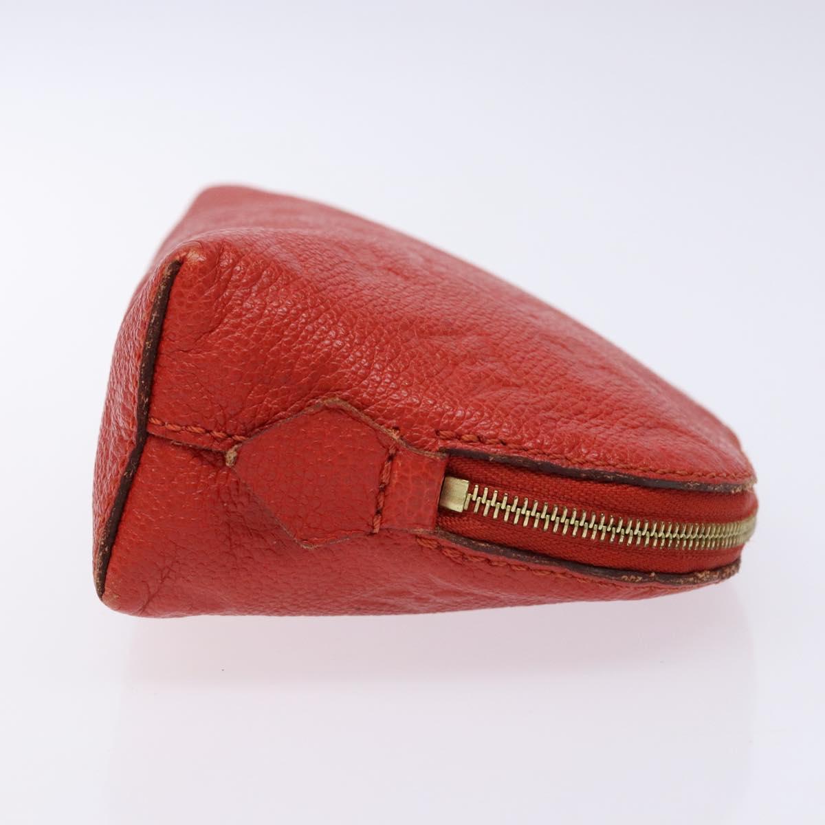 LOUIS VUITTON Monogram Empreinte Pochette Cosmetic PM Red M69414 LV Auth 136290