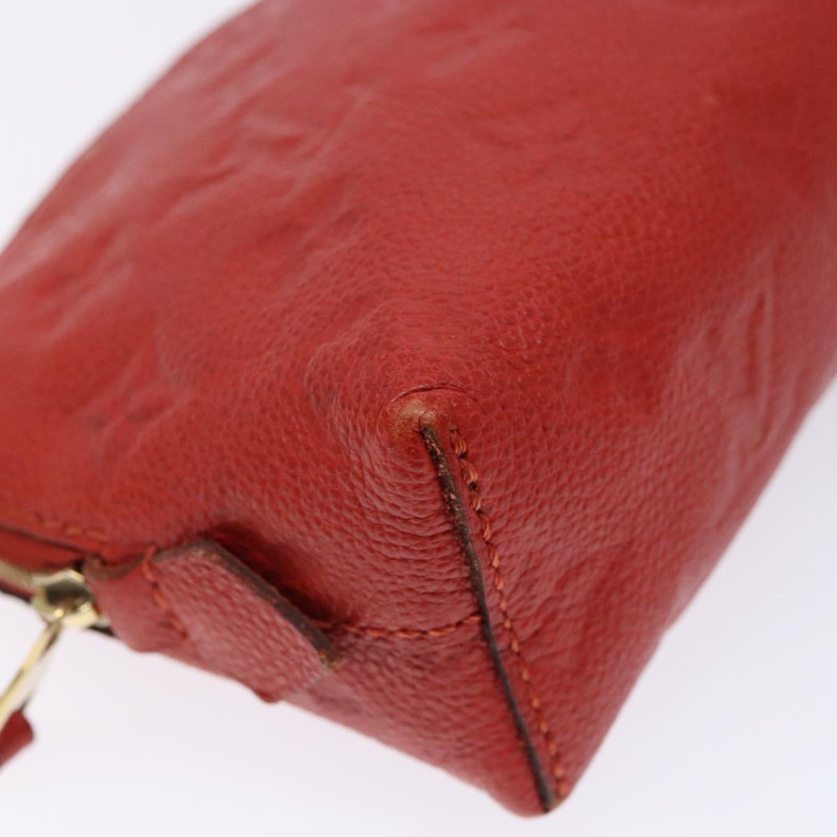 LOUIS VUITTON Monogram Empreinte Pochette Cosmetic PM Red M69414 LV Auth 136290