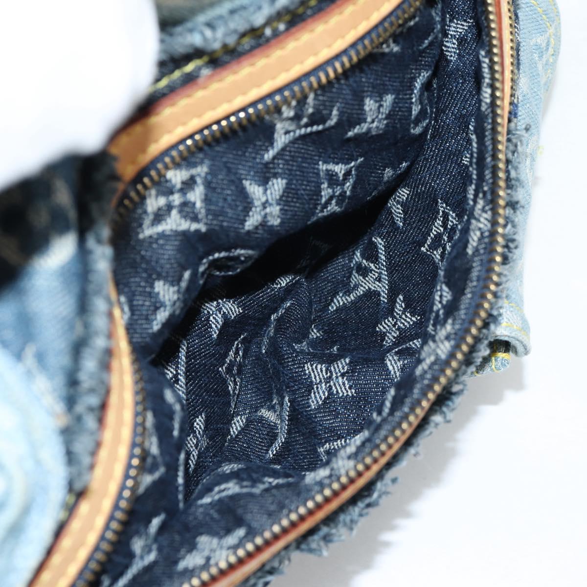 LOUIS VUITTON Monogram Denim Patchwork Bowery Tote Bag Blue M95376 Auth 136291SAV