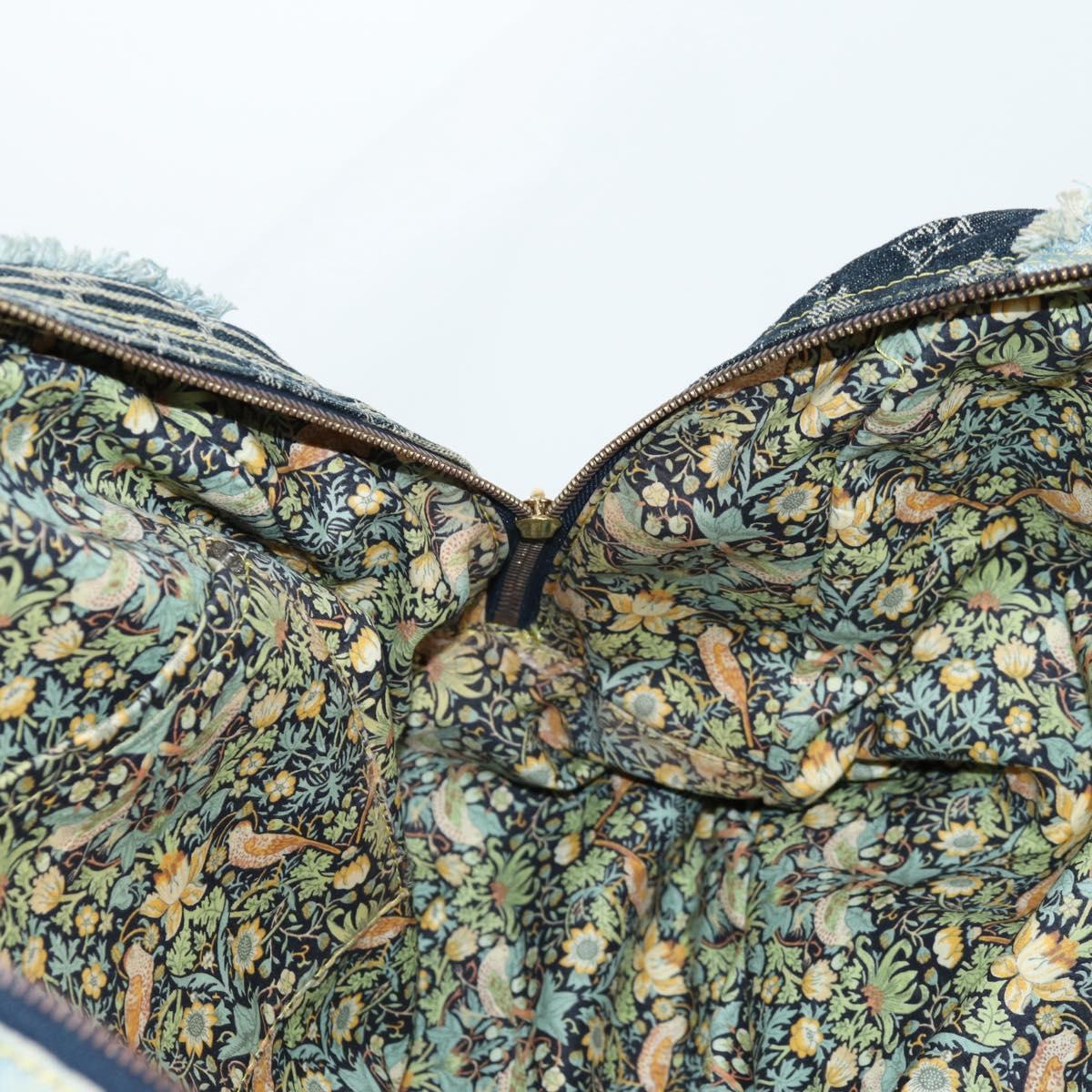 LOUIS VUITTON Monogram Denim Patchwork Bowery Tote Bag Blue M95376 Auth 136291V