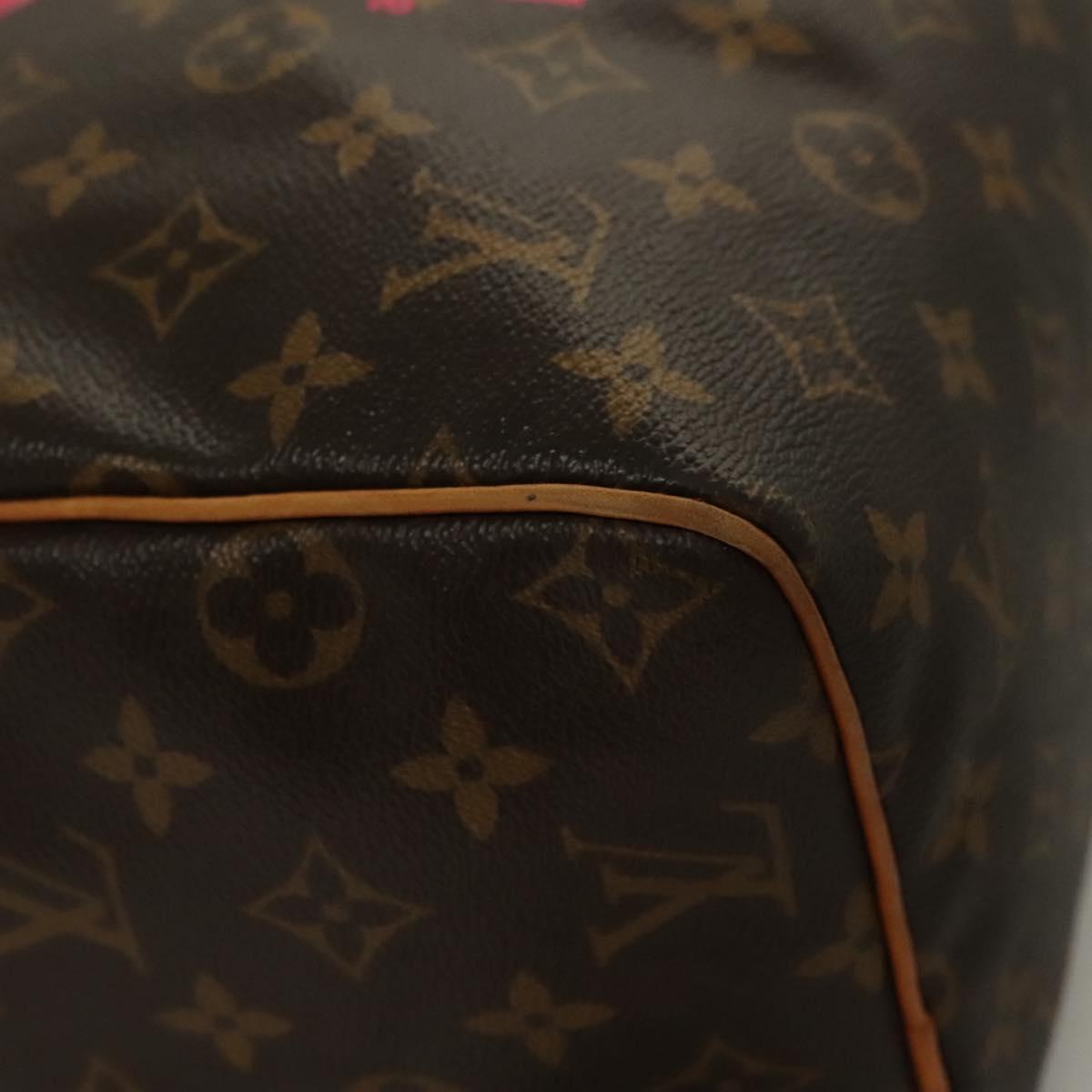 LOUIS VUITTON Monogram V Line Speedy 30 Hand Bag Pink LV Auth 136293