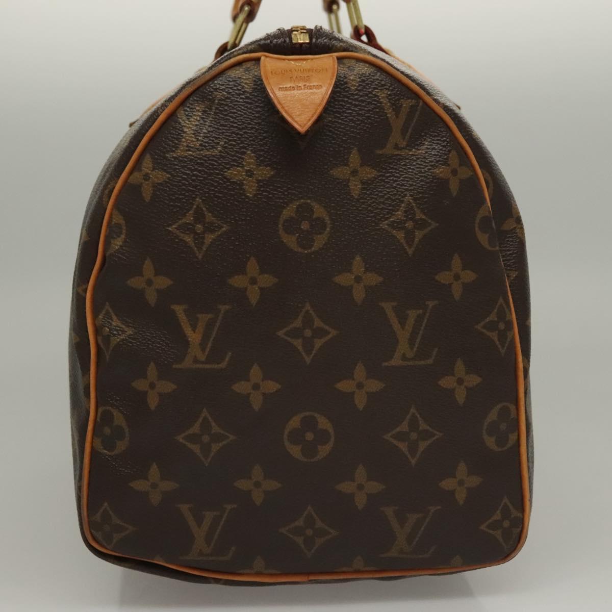 LOUIS VUITTON Monogram V Line Speedy 30 Hand Bag Pink LV Auth 136293