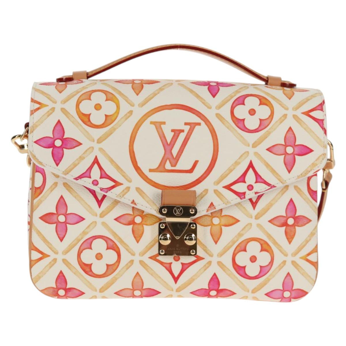 LOUIS VUITTON Monogram Pochette Metis MM Hand Bag 2way Pink M11461 Auth 136299M