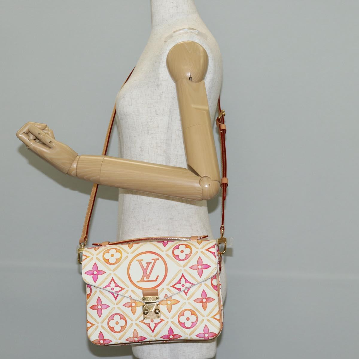 LOUIS VUITTON Monogram Pochette Metis MM Hand Bag 2way Pink M11461 Auth 136299M