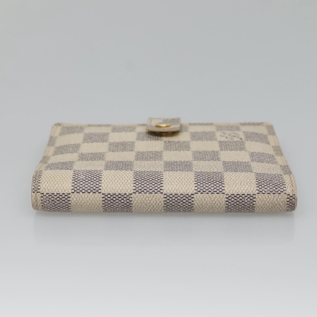 LOUIS VUITTON Damier Azur Agenda PM Day Planner Cover R20706 LV Auth 136301