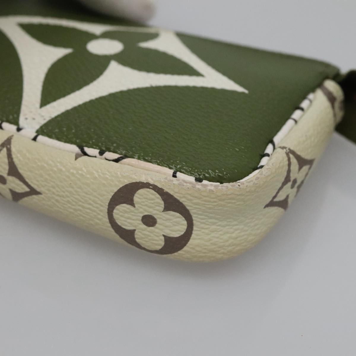 LOUIS VUITTON Monogram Giant Mini Pochette Pouch Ivory M67579 Auth 136302
