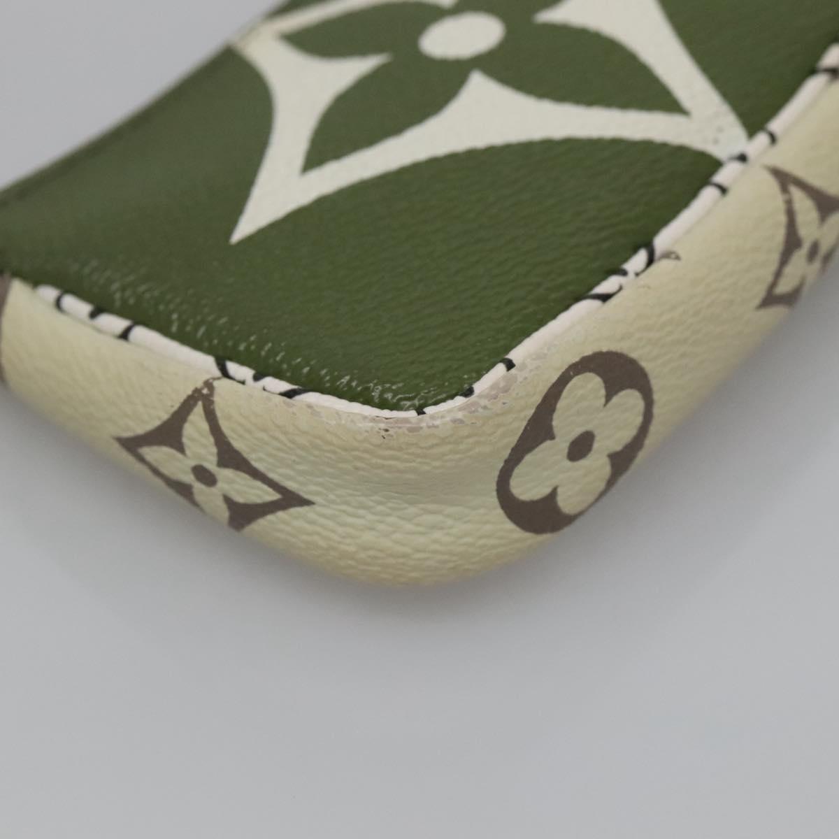 LOUIS VUITTON Monogram Giant Mini Pochette Pouch Ivory M67579 Auth 136302