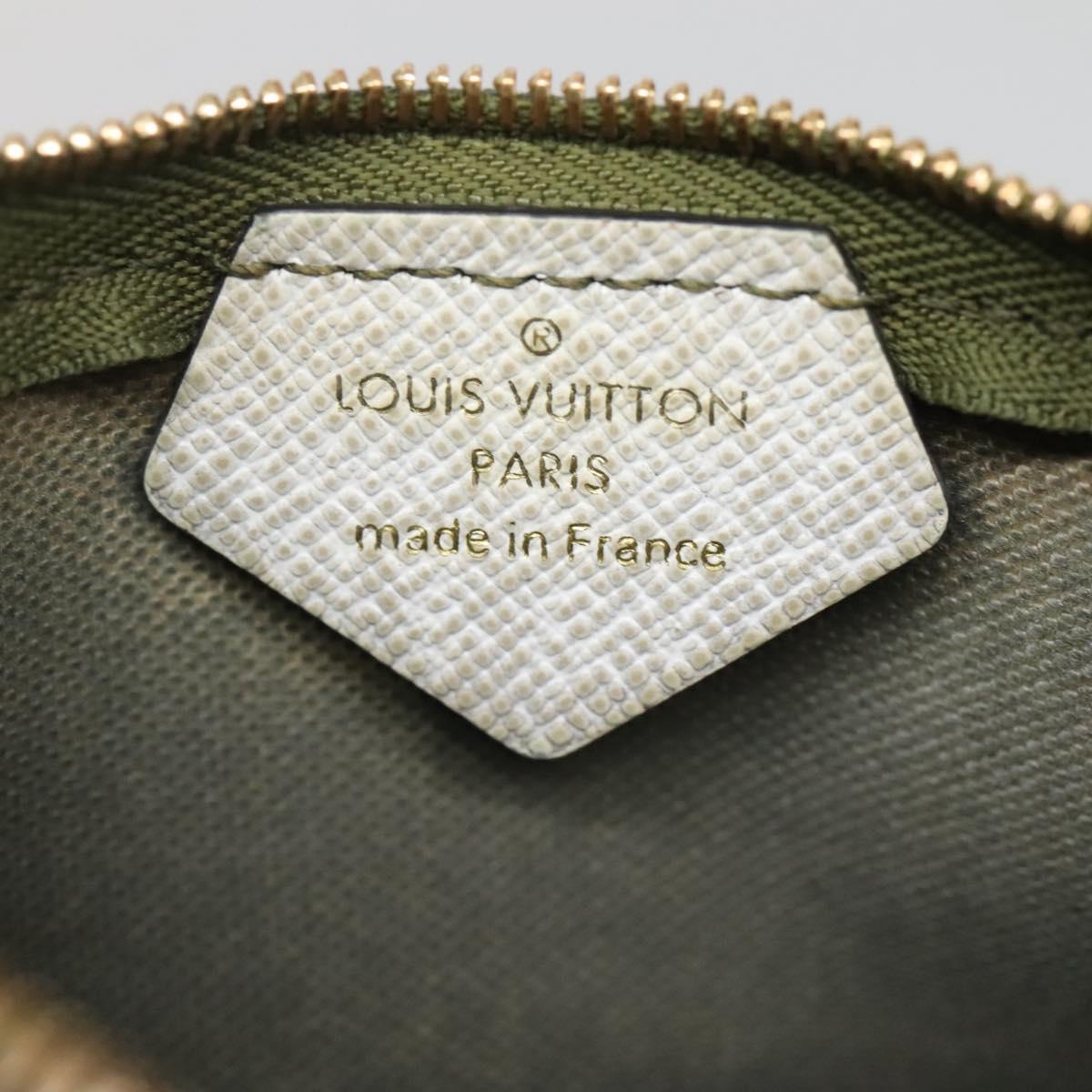 LOUIS VUITTON Monogram Giant Mini Pochette Pouch Ivory M67579 Auth 136302