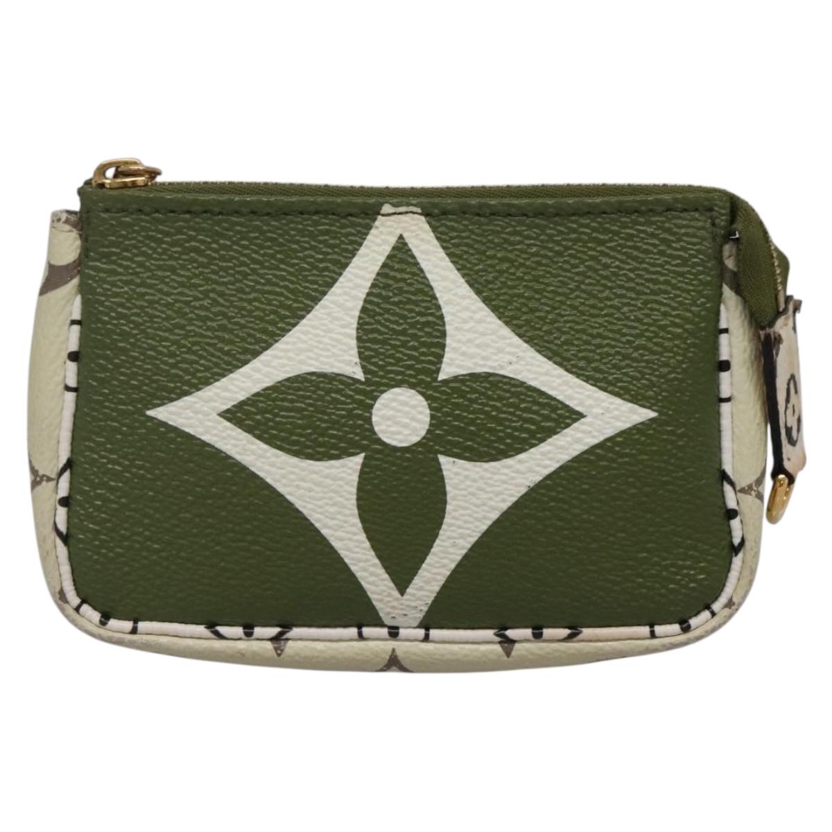 LOUIS VUITTON Monogram Giant Mini Pochette Pouch Ivory M67579 Auth 136302
