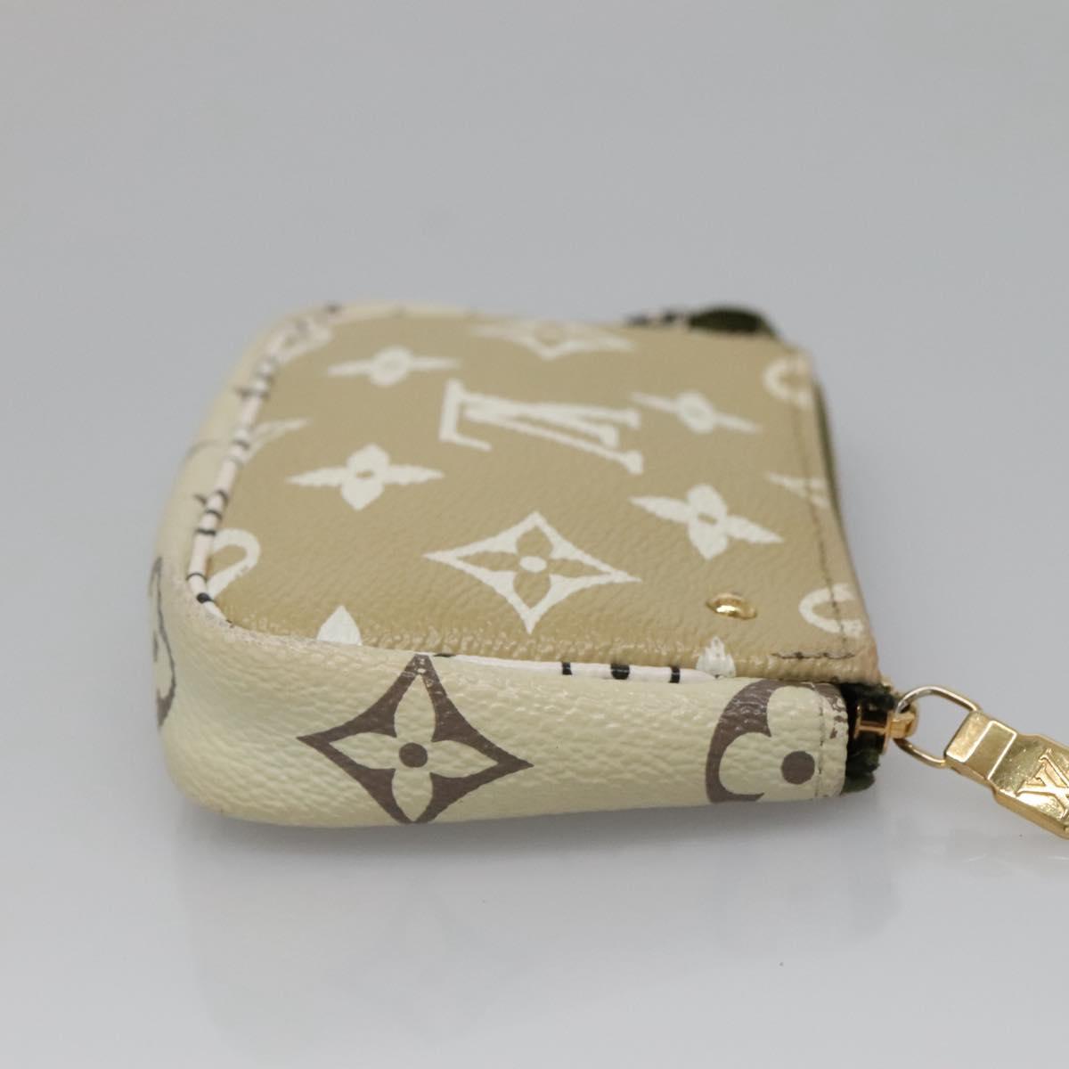 LOUIS VUITTON Monogram Giant Mini Pochette Pouch Ivory M67579 Auth 136302
