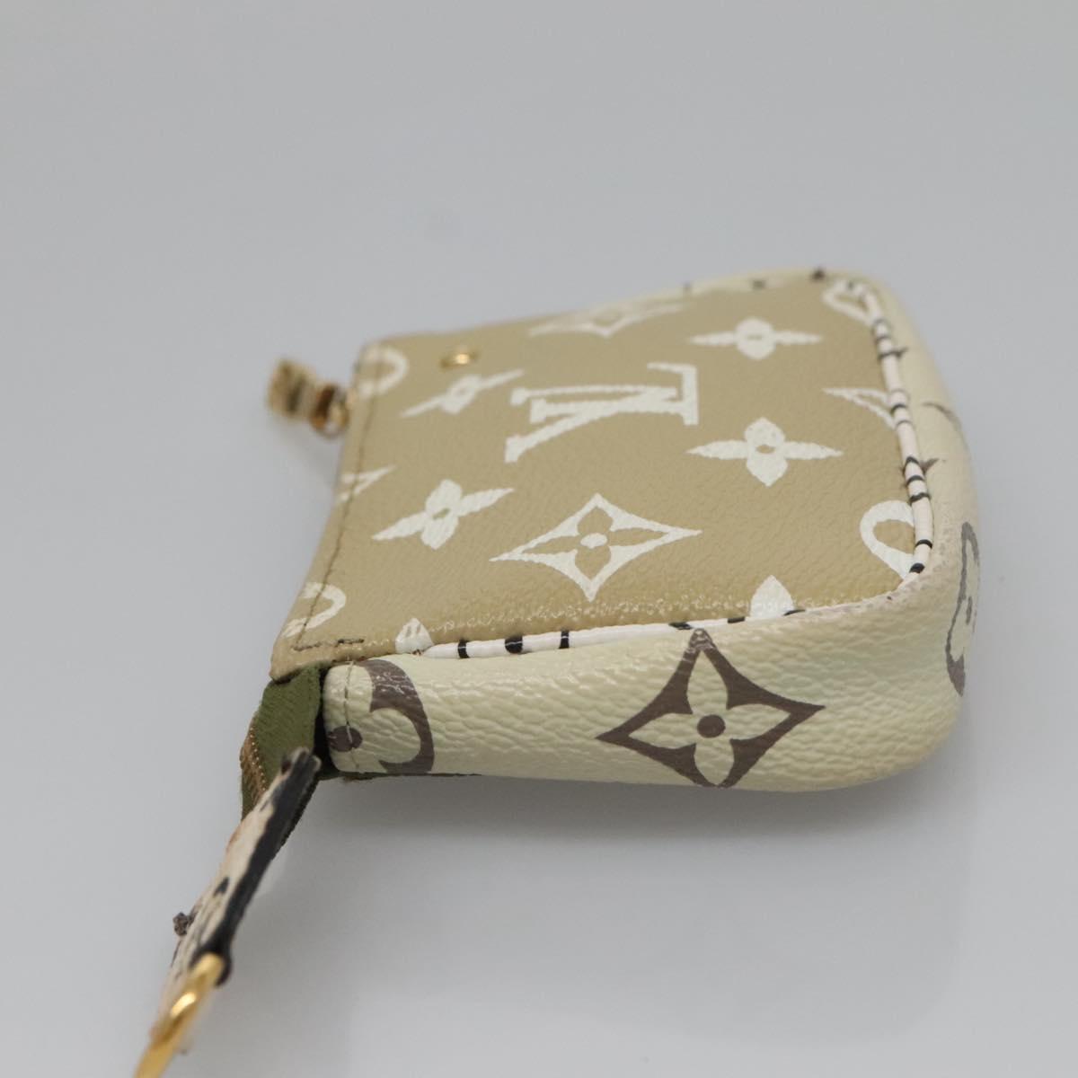 LOUIS VUITTON Monogram Giant Mini Pochette Pouch Ivory M67579 Auth 136302