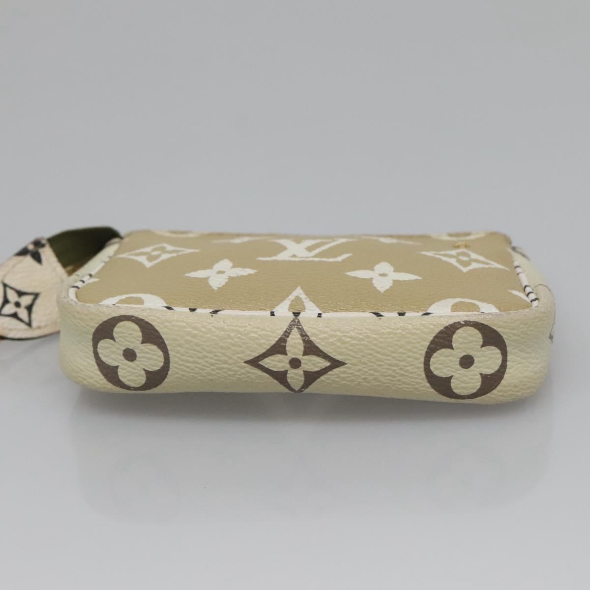 LOUIS VUITTON Monogram Giant Mini Pochette Pouch Ivory M67579 Auth 136302