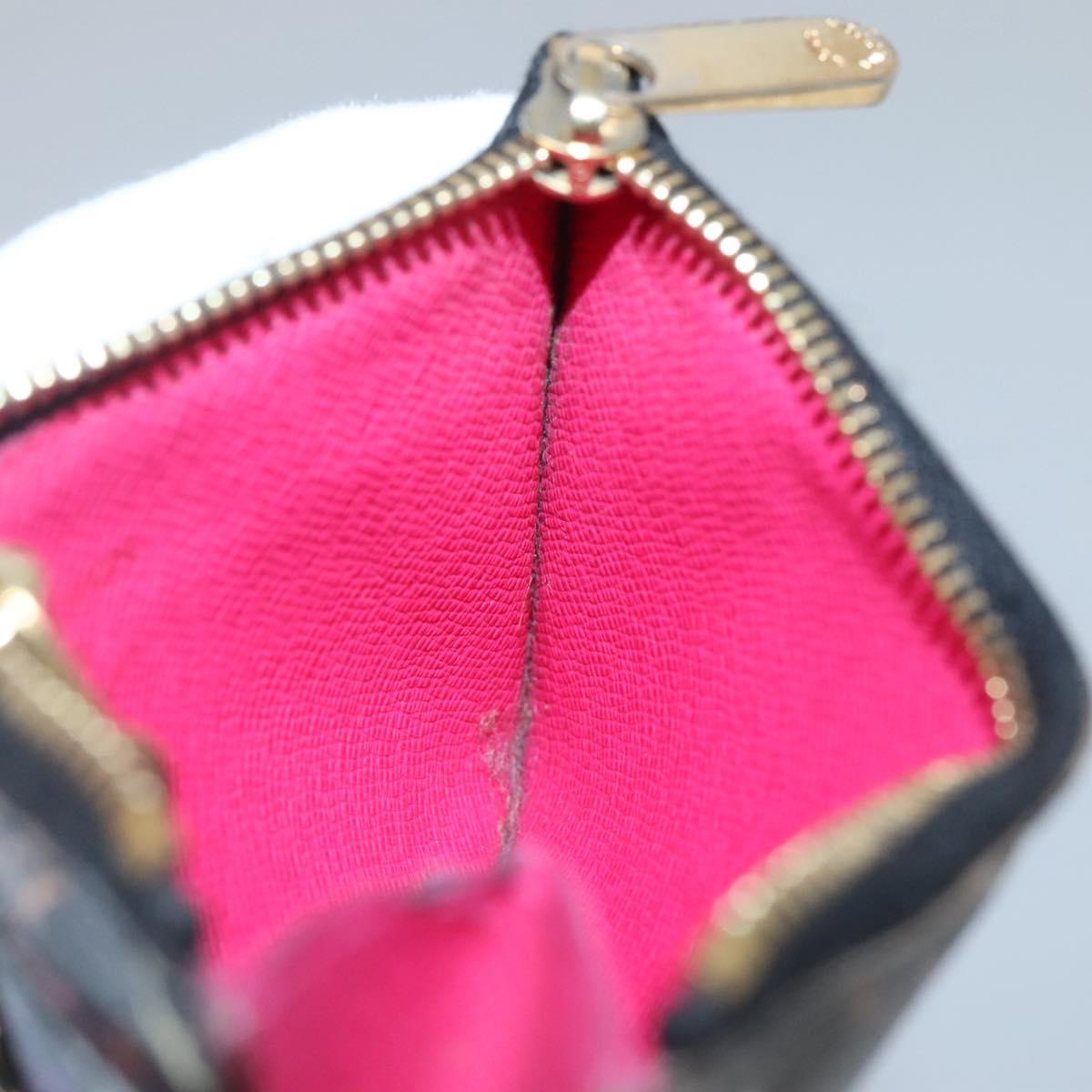 LOUIS VUITTON Multicolor Pochette Cles NM Coin Purse Black M60279 LV Auth 136305