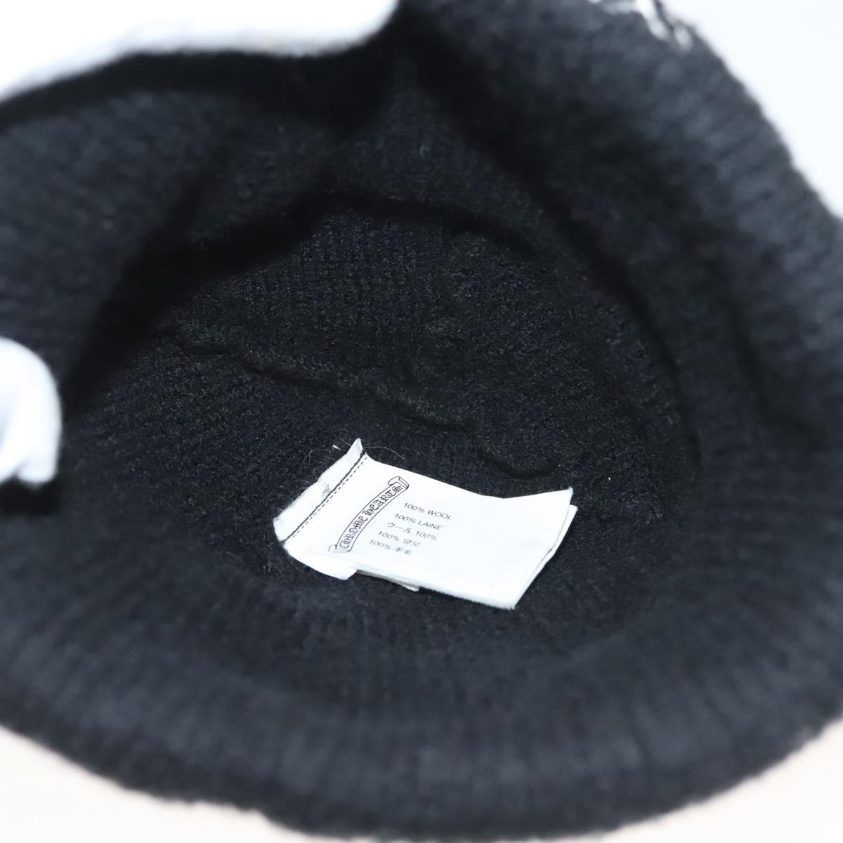 Chrome Hearts CH Plus Stitch Woolwatch Cap Wool Black Auth 136313M